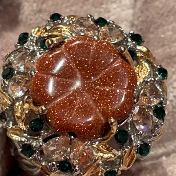 SUNSTONE Multi Gem Flower Statement Ring NWOTS - Picture 12 of 15